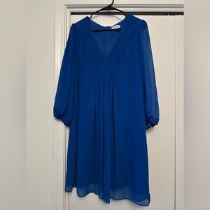 Calvin Klein Royal Blue Long Sleeve Dress